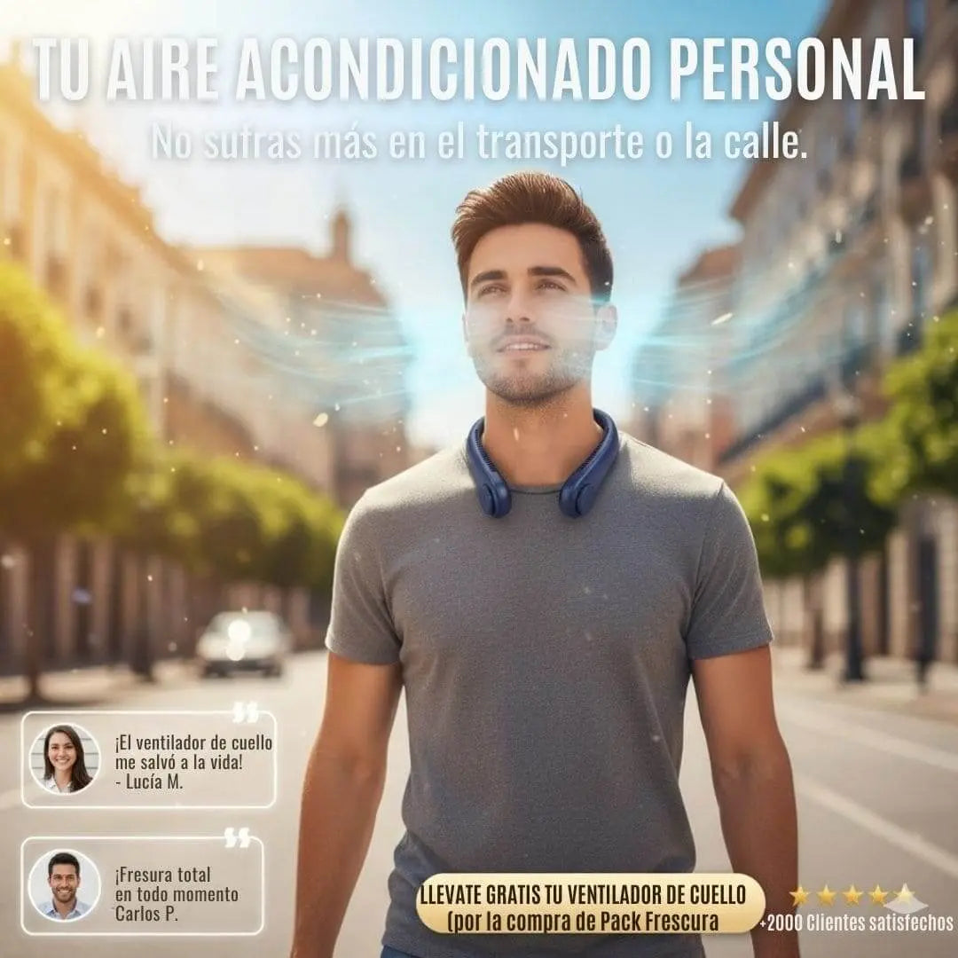 Pack Frescura Total (Ventilador Torre 5 en 1 y gratis Ventilador de Cuello)
