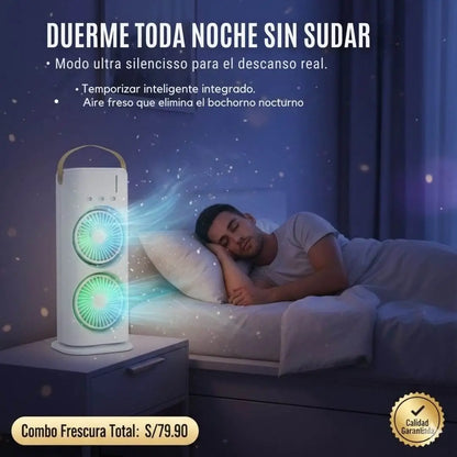 Pack Frescura Total (Ventilador Torre 5 en 1 y gratis Ventilador de Cuello)