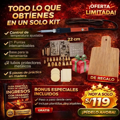 Herramienta de Grabado en Fuego con Regalo Especial